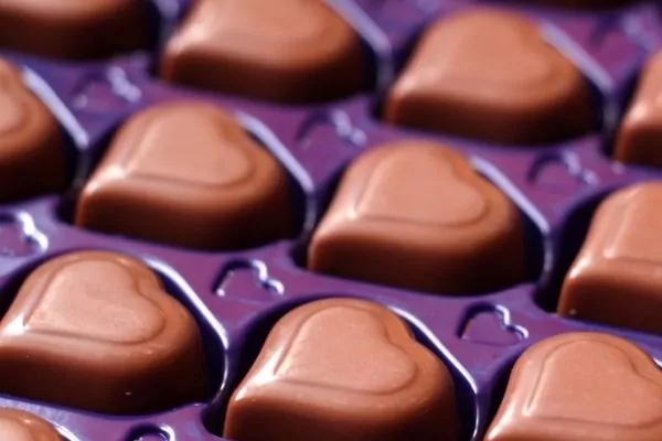 Picture of a box of Chocolate hearts